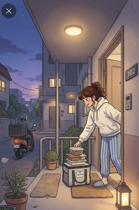 현관 앞